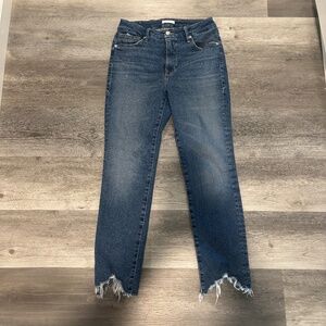 Good American raw edge jeans size 4 or 27